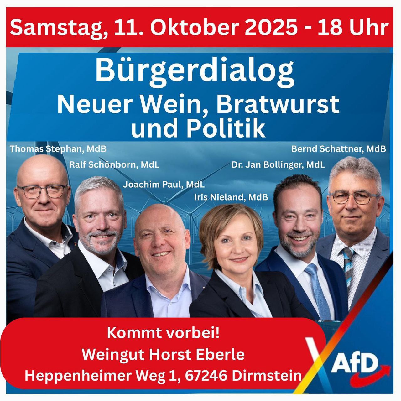 BÜRGERDIALOG – NEUER WEIN, BRATWURST UND POLITIK